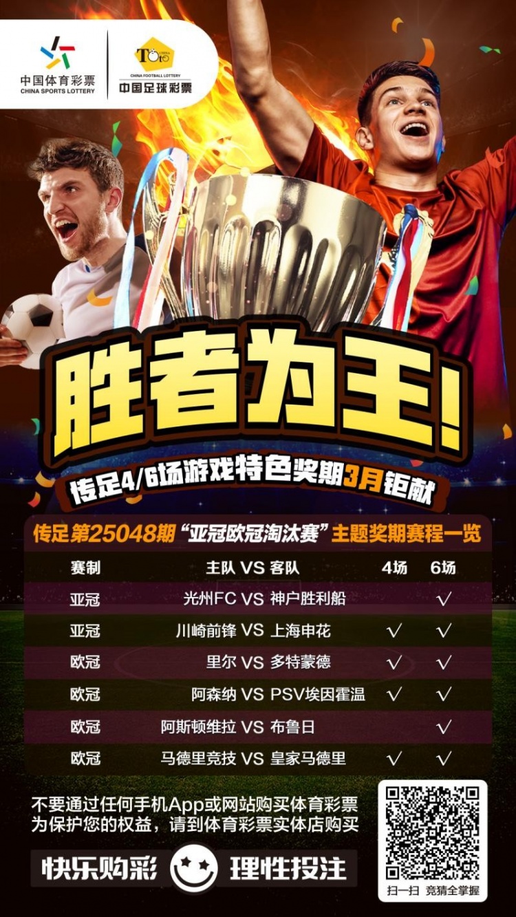 勝者為王！傳足特色獎(jiǎng)期第25048期聚焦亞冠歐冠淘汰賽