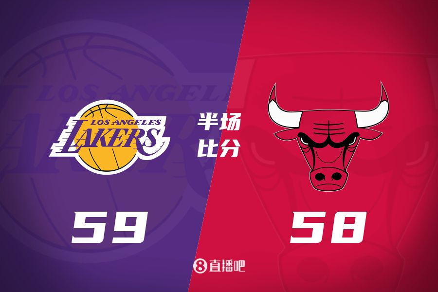 文森特壓哨三分&詹姆斯10+5+7！湖人半場(chǎng)反超公牛1分