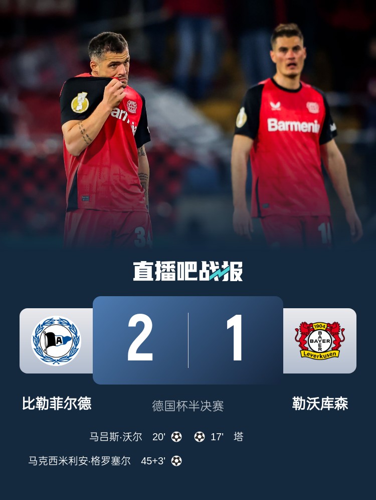 比勒菲爾德是史上第4支晉級(jí)德國(guó)杯決賽的德丙球隊(duì)，此前3隊(duì)未奪冠